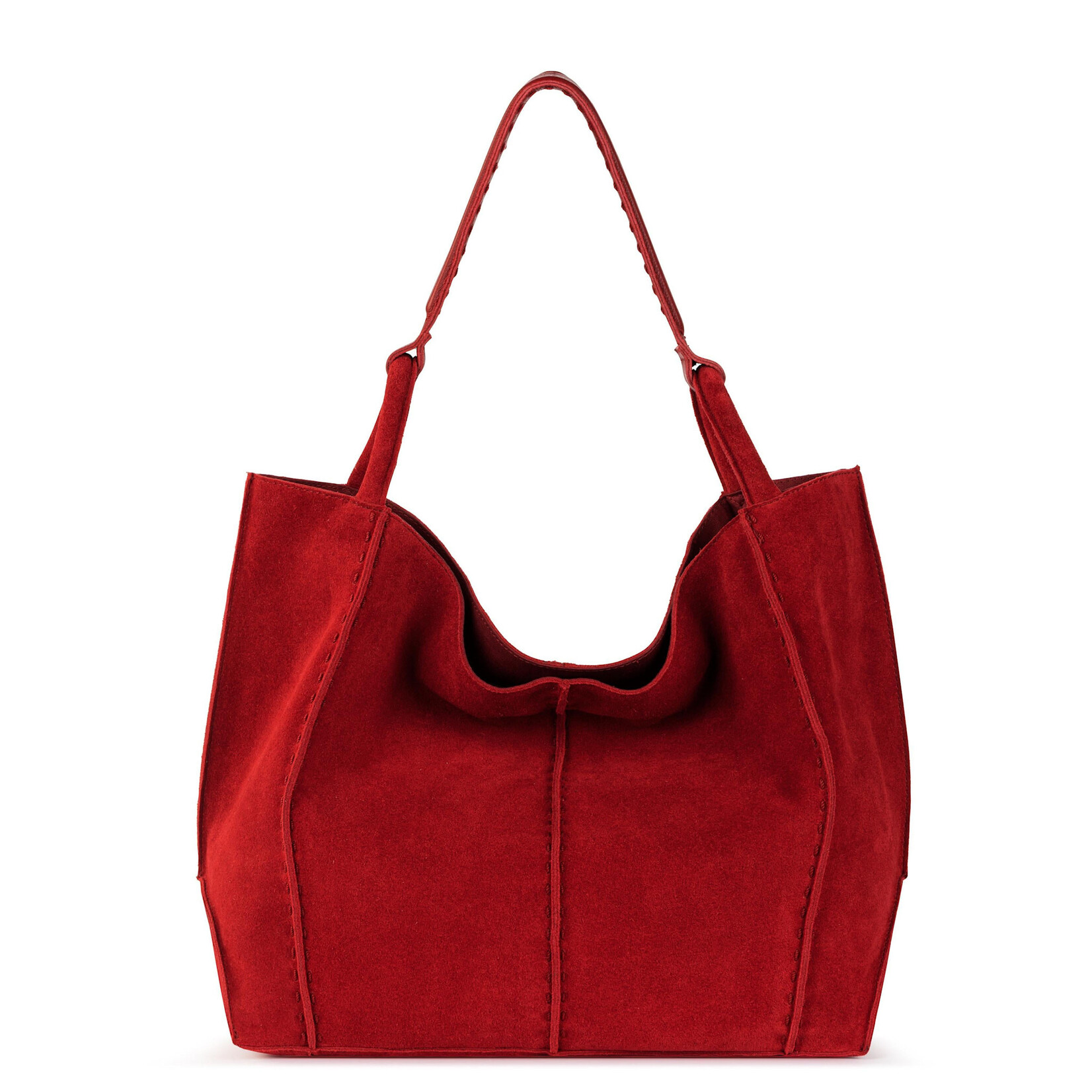 Los Feliz Large Tote Suede - Scarlet Suede