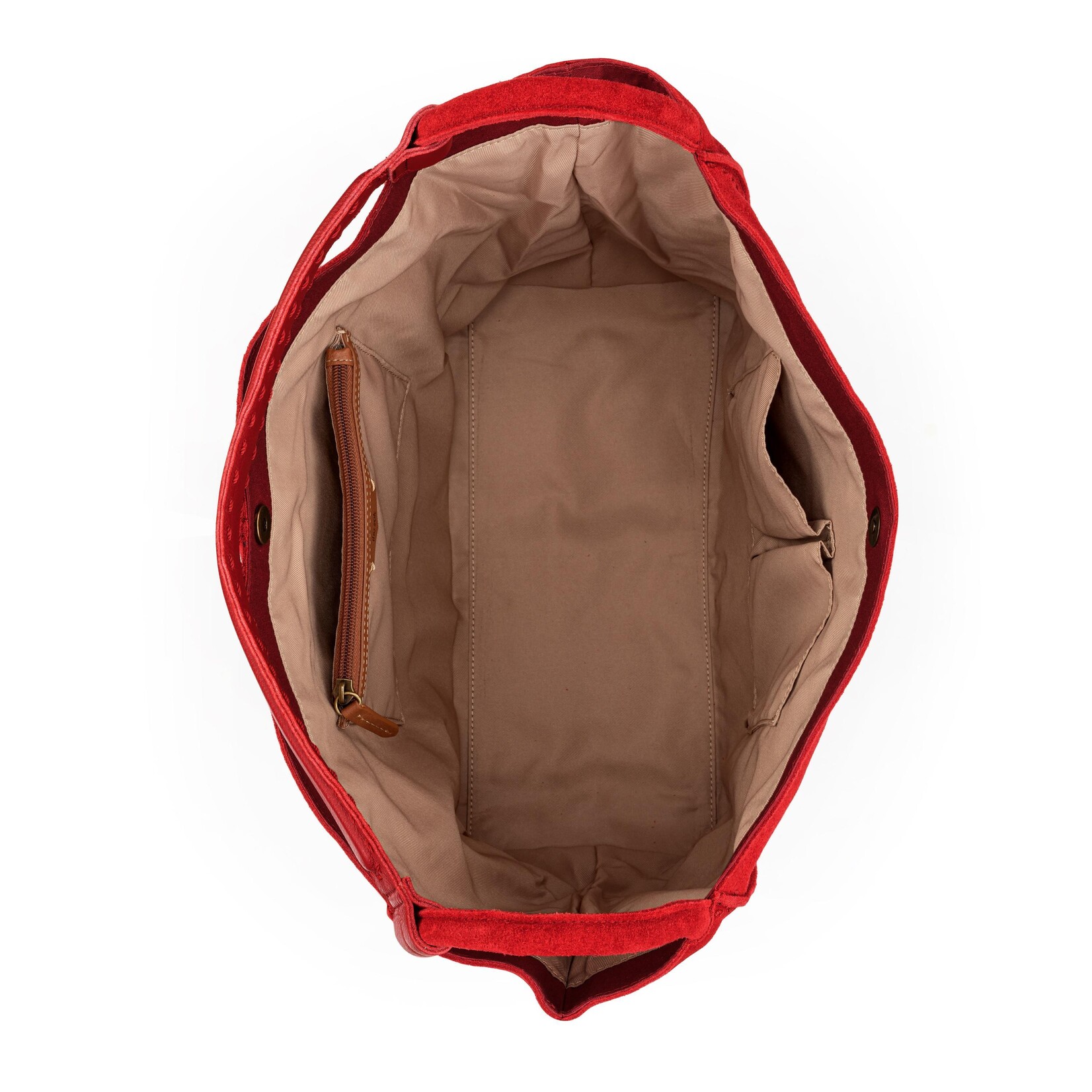 Los Feliz Large Tote Suede - Scarlet Suede