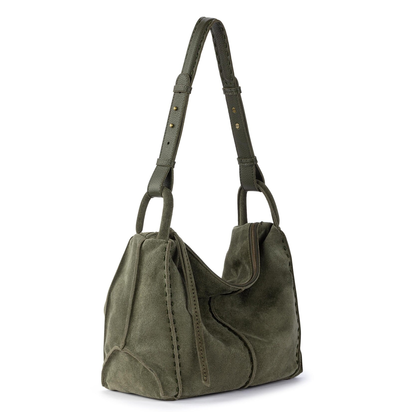 Los Feliz Hobo Suede - Moss Suede