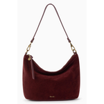 Jasmine Small Hobo Suede - Black Cherry Suede