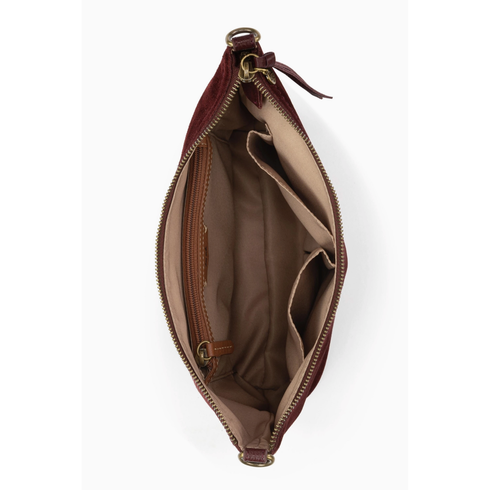 Jasmine Small Hobo Suede - Black Cherry Suede