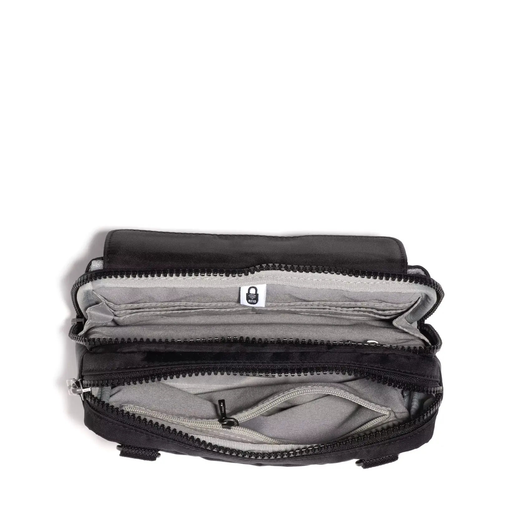 Baggallini Modern Double Zip Crossbody - Black