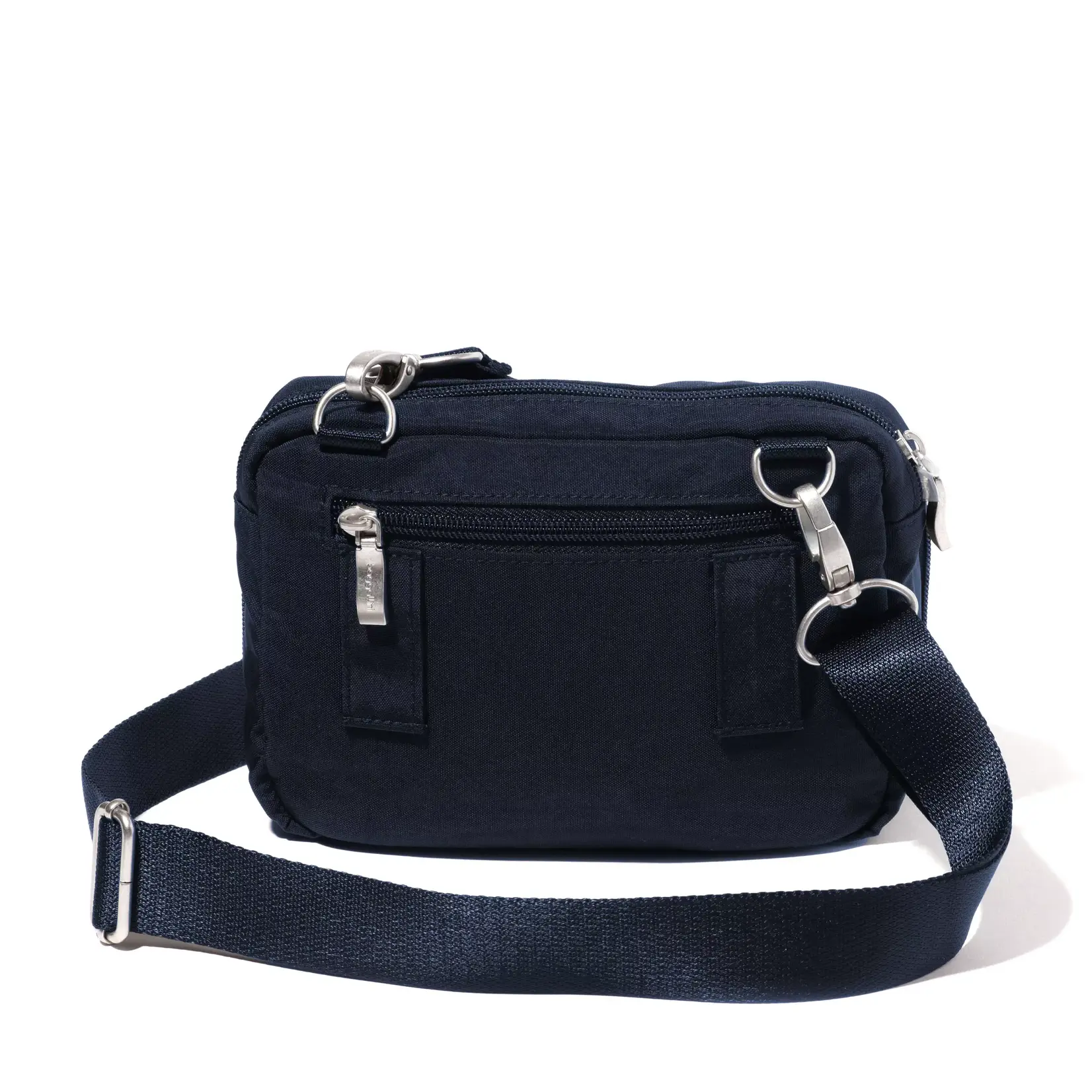 Baggallini Modern Double Zip Crossbody - French Navy TWILL