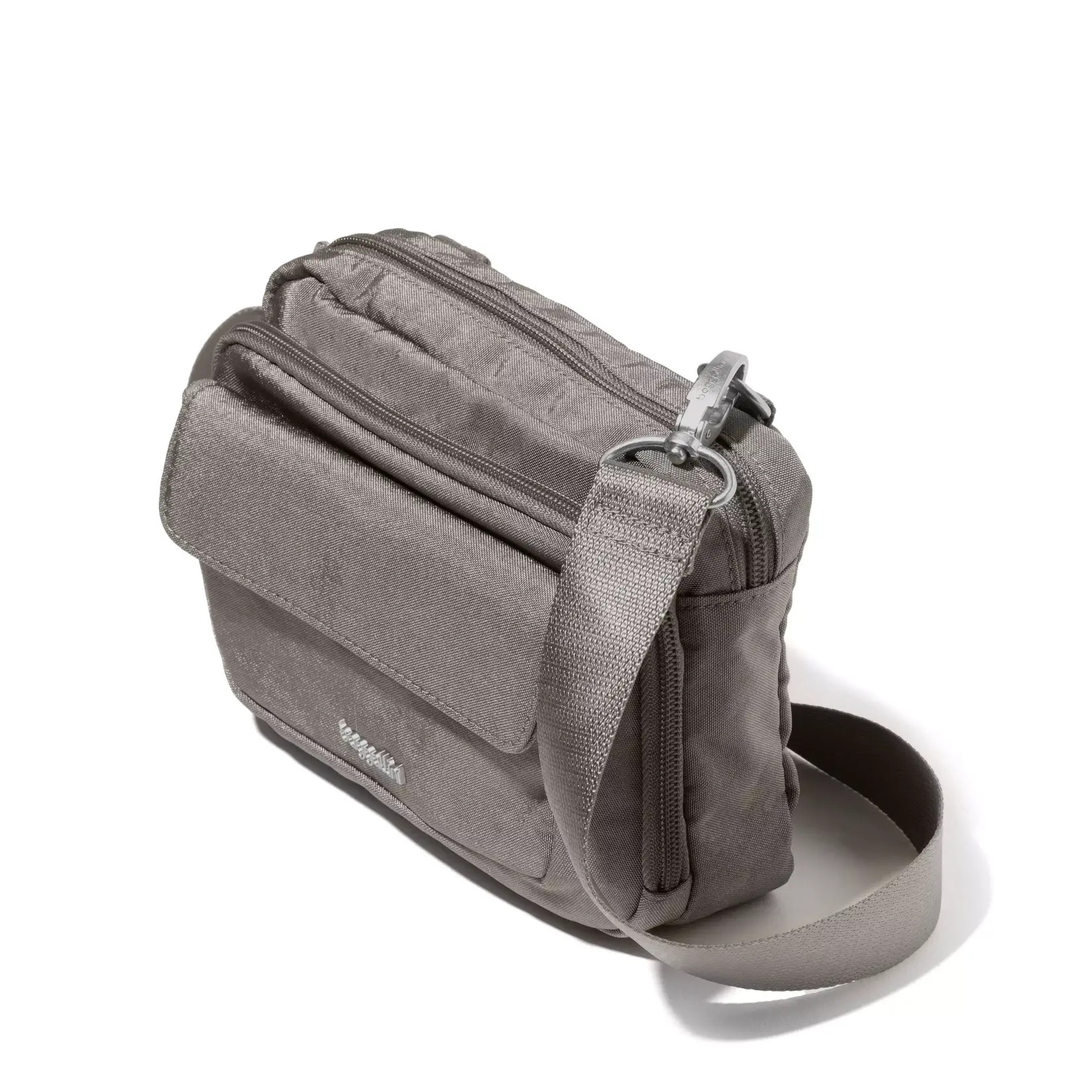 Baggallini Modern Double Zip Crossbody - Sterling Shimmer