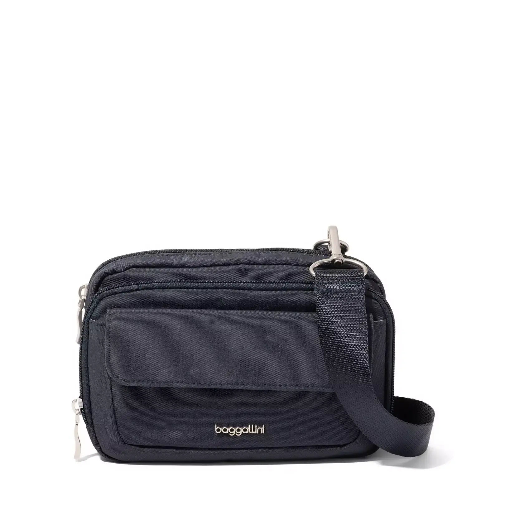Baggallini Modern Double Zip Crossbody - French Navy