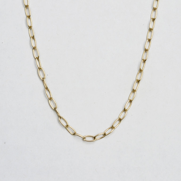 Feathered Soul 14K Gold Large Link 18" Chain