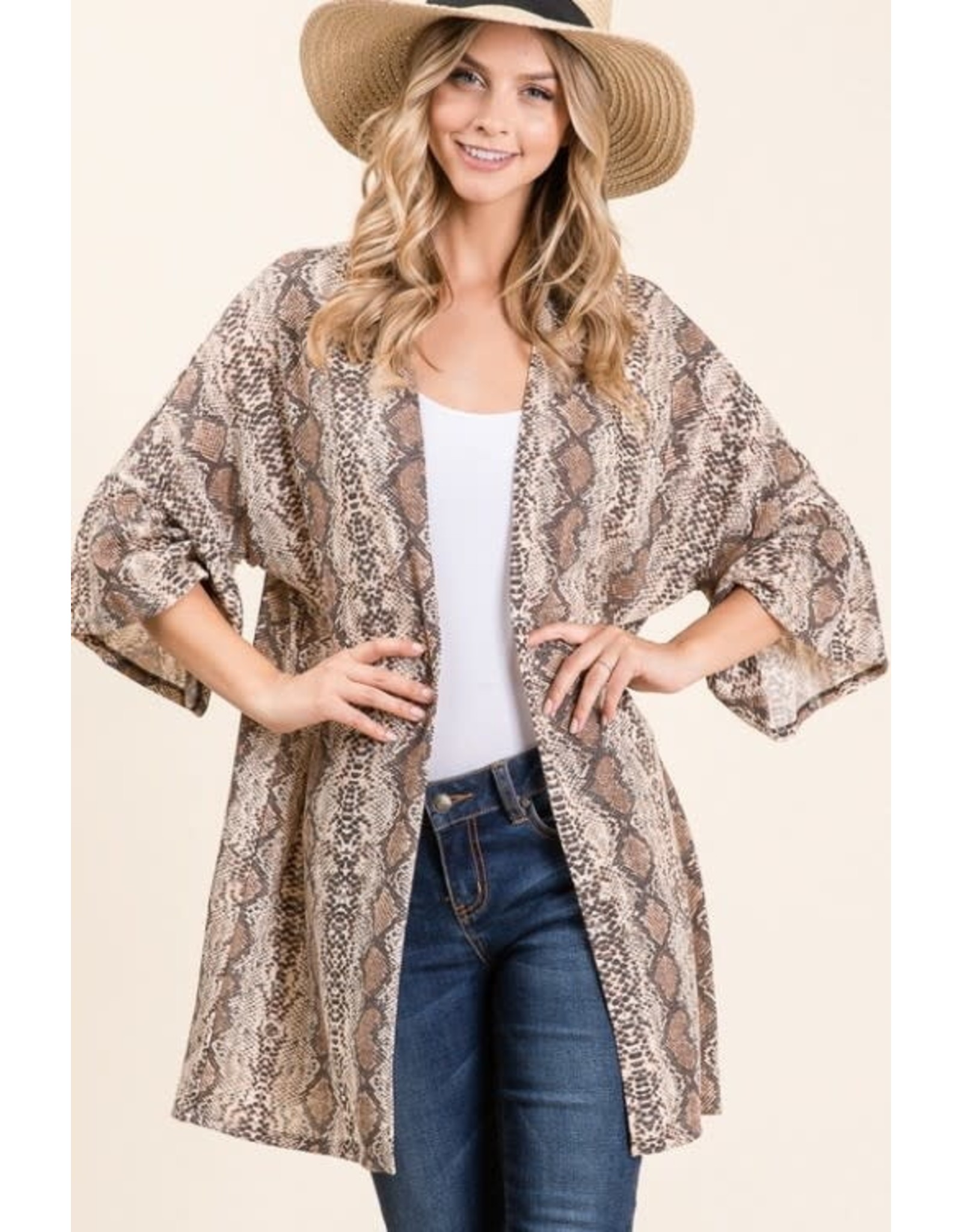 snakeskin cardigan