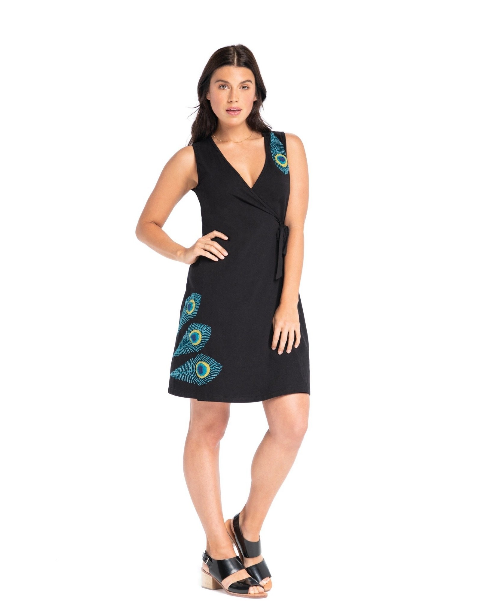 peacocks wrap dress