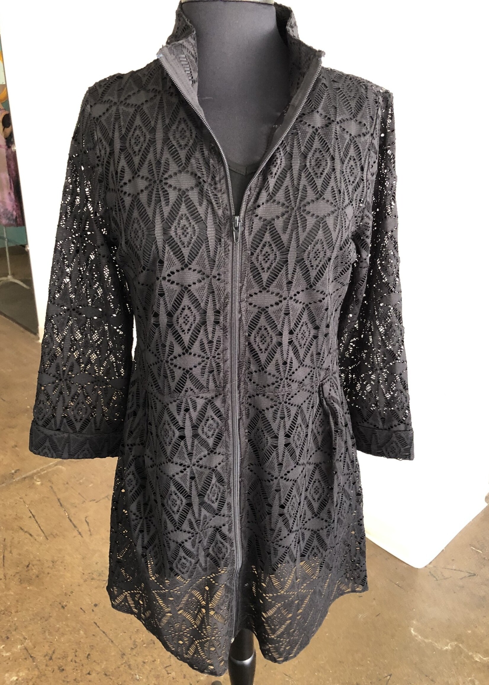 Relish Mesh Zip Coverup