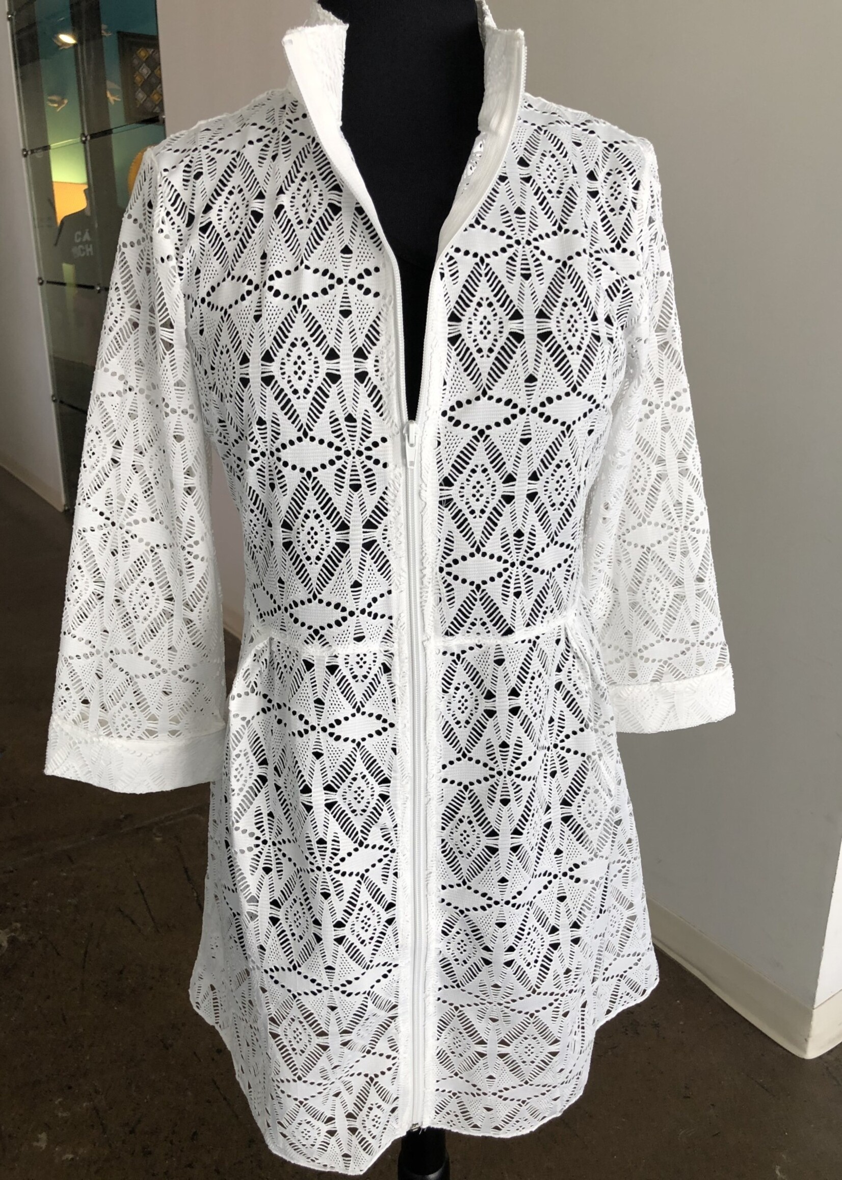 Relish Mesh Zip Coverup