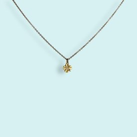 Ornamental Things Tiny Gold Clover Necklace