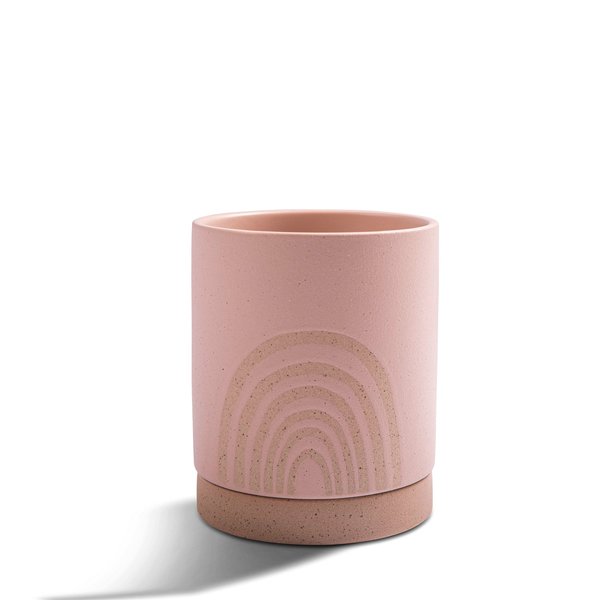 Sugarboo & Co Pale Pink Rainbow Planter with Saucer