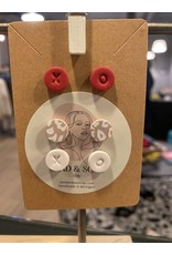 Sand & Soul Valentine Clay Earrings Stud Pack