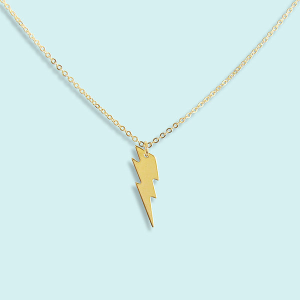 Ornamental Things Gold Lightning Bolt Necklace