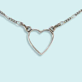 Ornamental Things Silver Heart Necklace