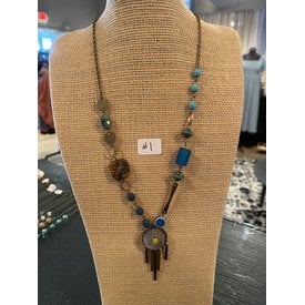 Notion Vintage Button & Findings Boho Necklace