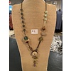 Vintage Button & Findings Boho Necklace