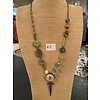 Vintage Button & Findings Boho Necklace