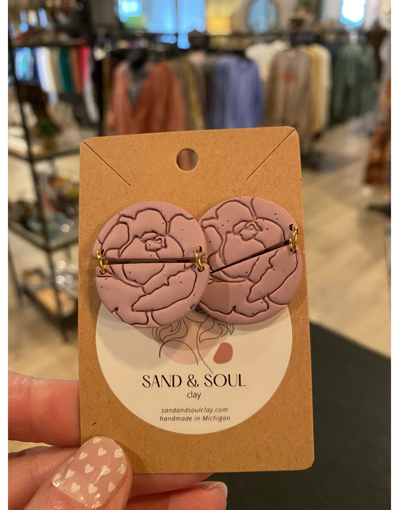 Sand & Soul Clay Double Dangle Clay Earrings