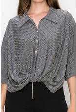 Coin1804 Twist Front Top Elbow Sleeve