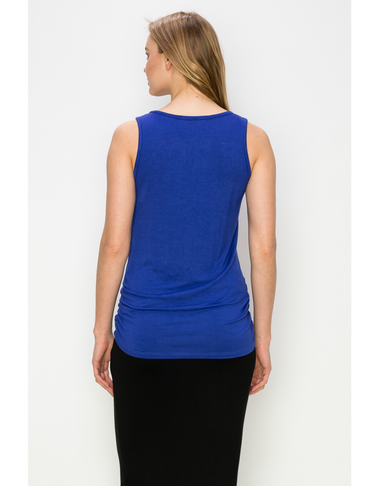Coin1804 Scoop Neck Side Ruched Tank