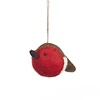 Sweetheart Robin Felted Hanging Bird
