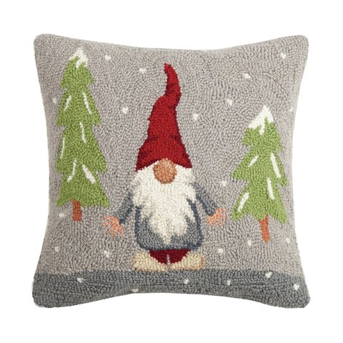 Snowy Gnome Hook Pillow