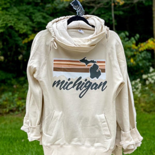 Simply Stated Michigan Double Neck Hoodie