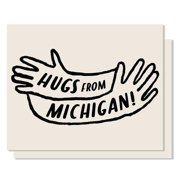 City Bird Michigan Letterpress Card