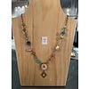 Vintage Style Boho Button Necklace S/S