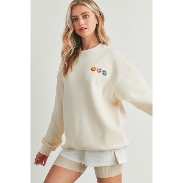 Buttermelon Embroidered French Terry Sweatshirt