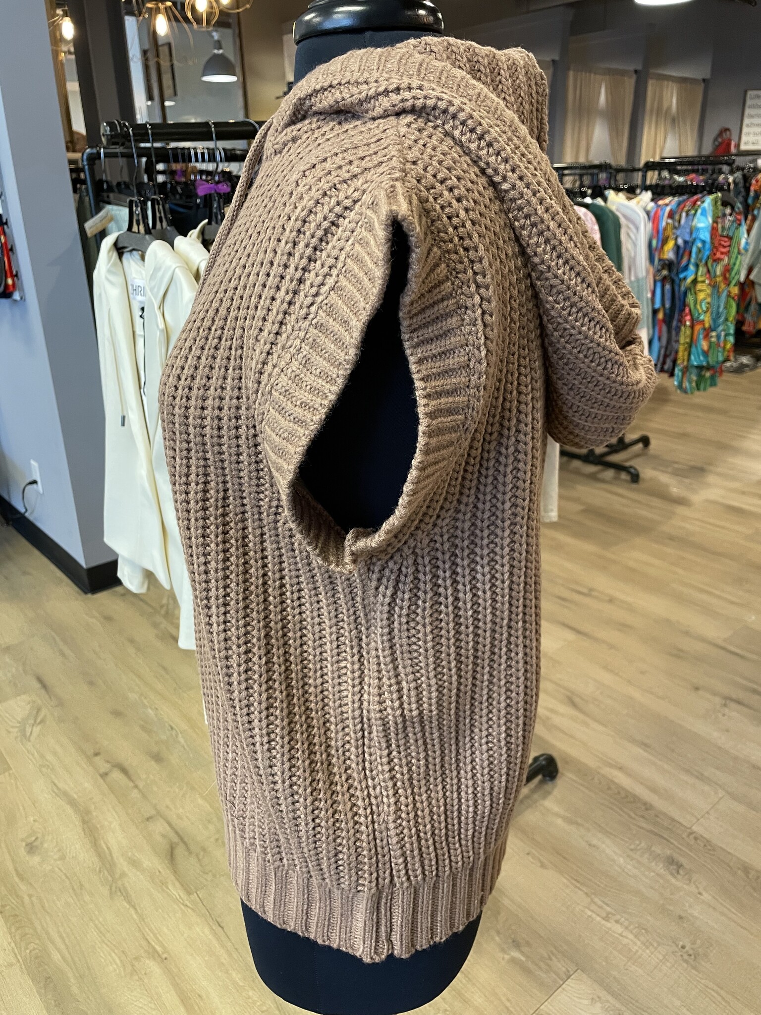 Shaker Knit Hooded Vest by Papillon
