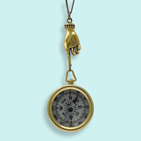 Ornamental Things Guiding Hand Compass Necklace