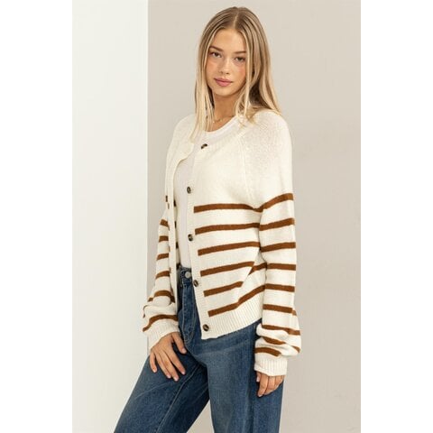 Striped Cardigan Sweater