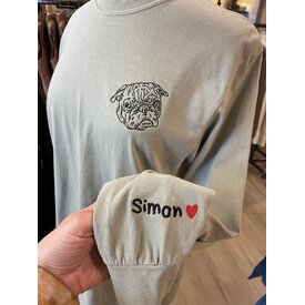 Jen Tees Simon Embroidered LS Top