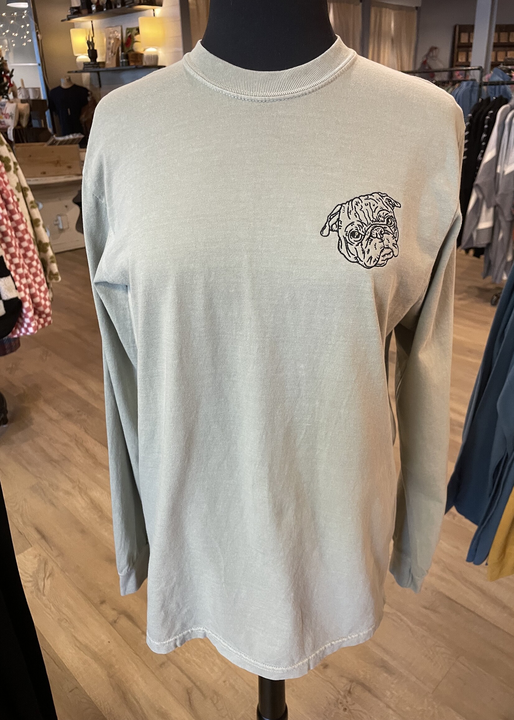 Jen Tees Simon Embroidered LS Top