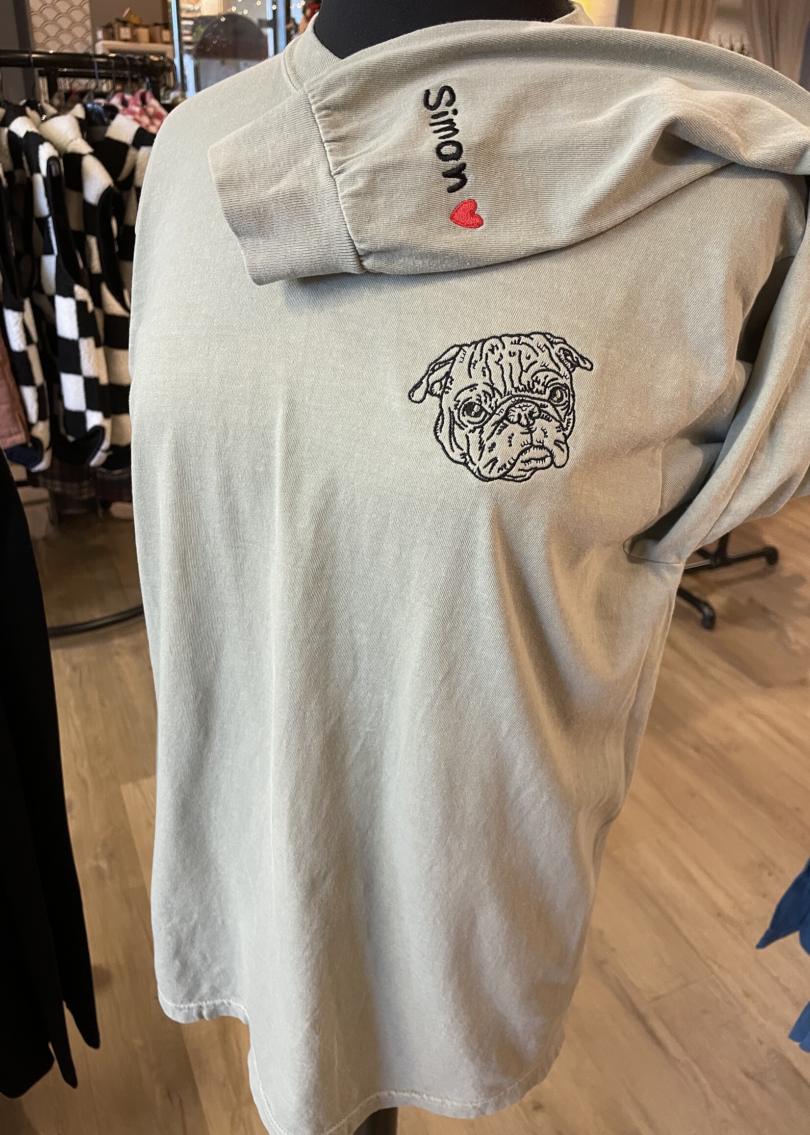 Jen Tees Simon Embroidered LS Top