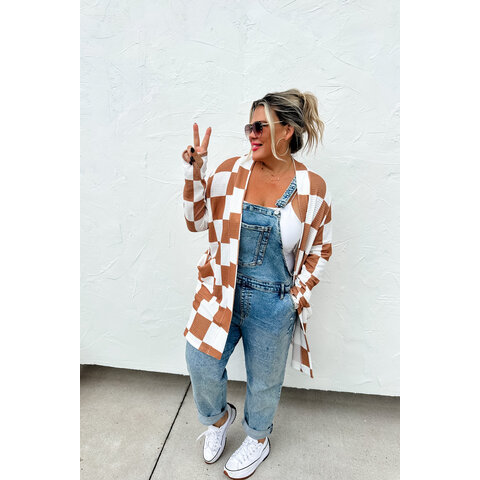 Checker Print Lola Cardigan