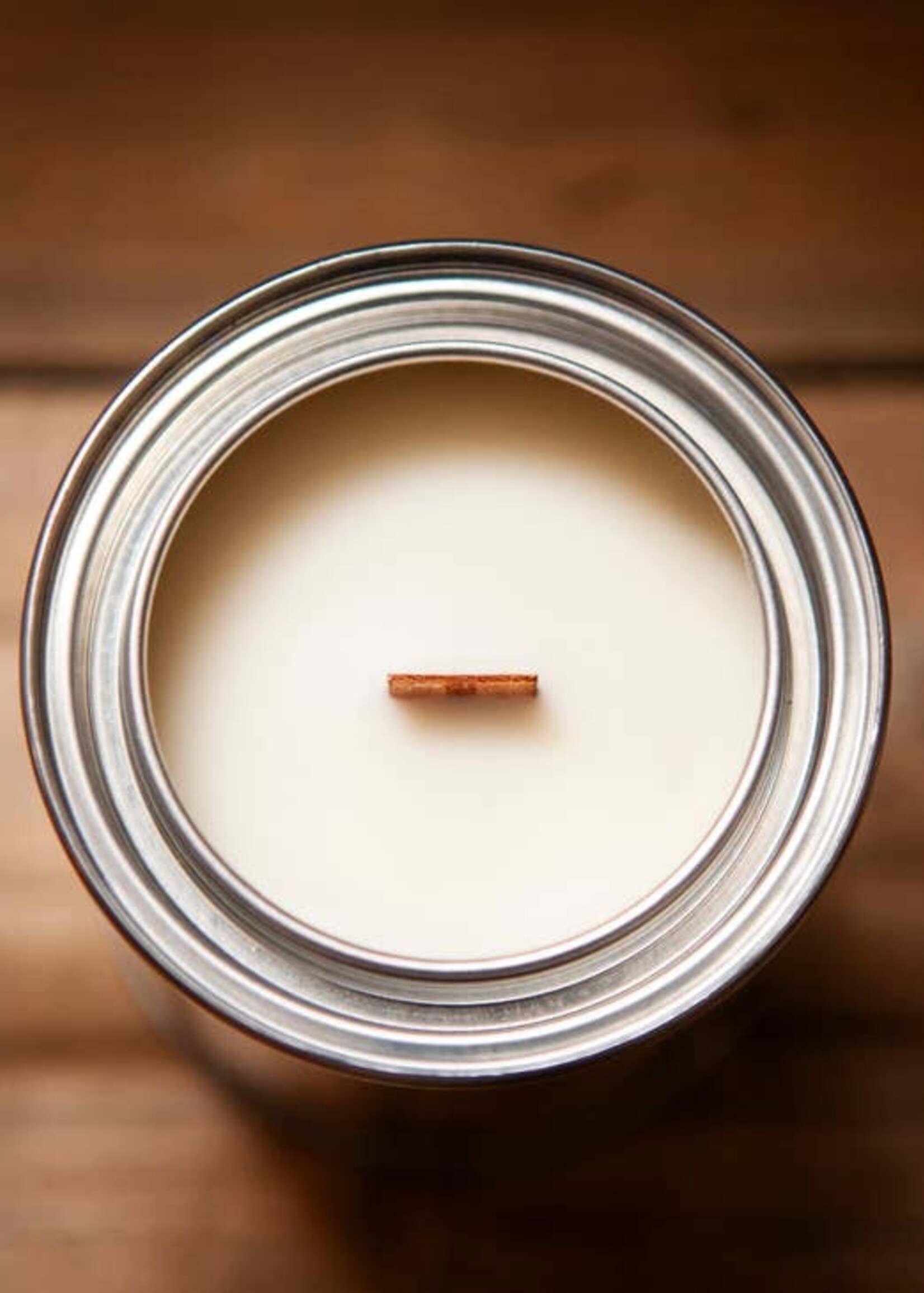 Sugarhouse Leather Soy Candle Wooden Wick