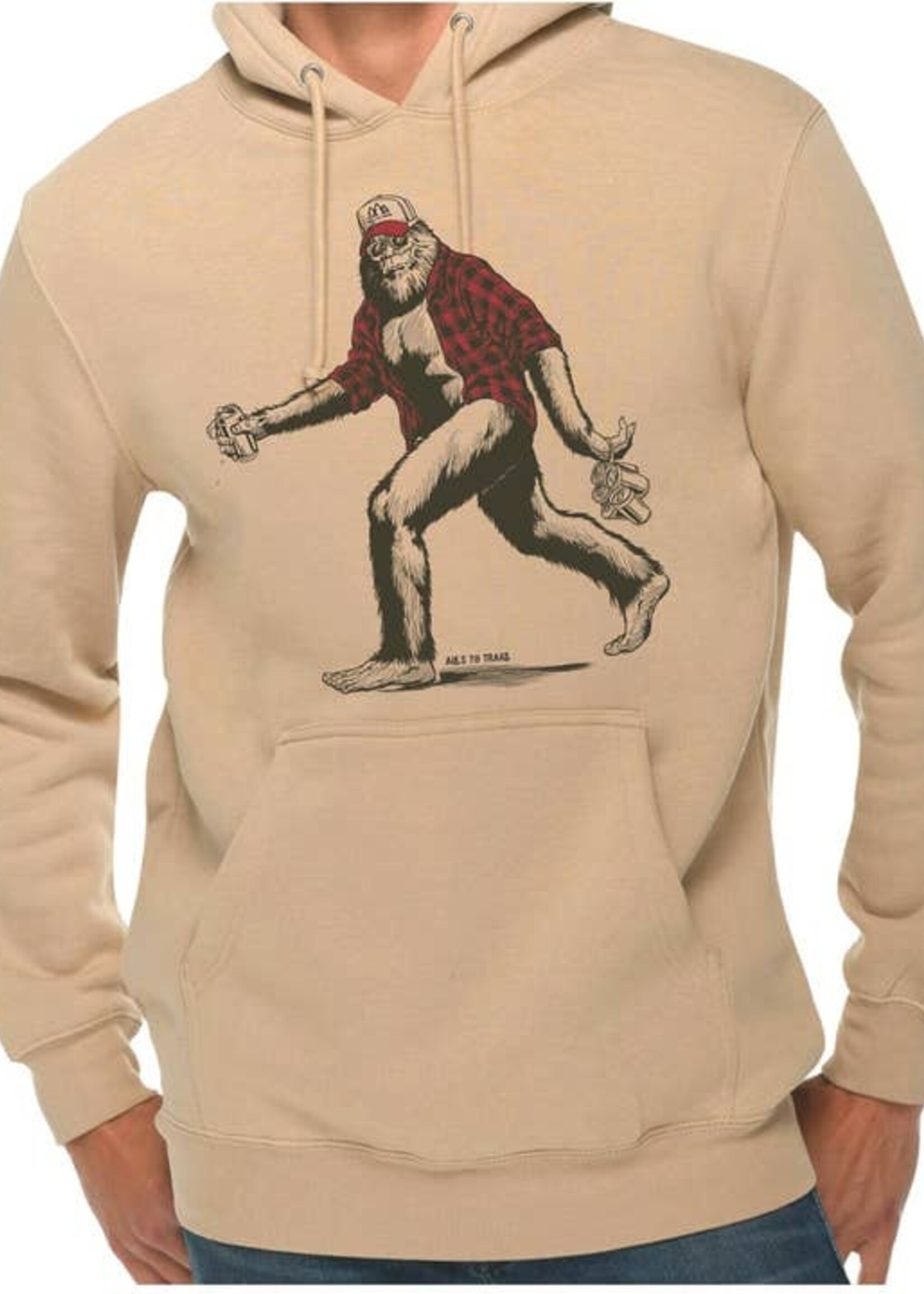 Ales to Trails Sasquatch Flannel Hoodie