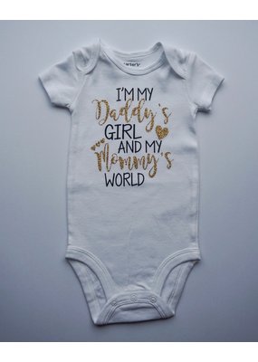daddys girl mommys world onesie