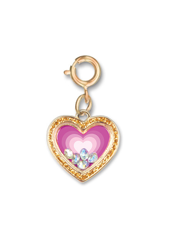 CHARM IT! Gold Heart Shaker Charm