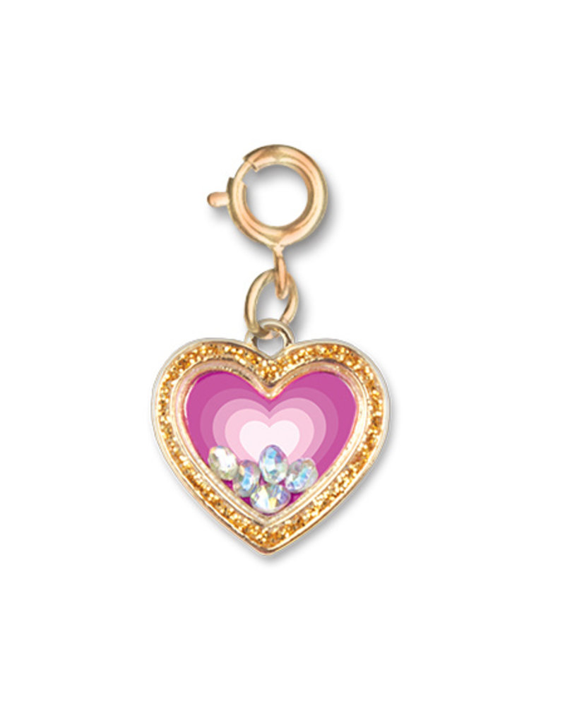 CHARM IT! Gold Heart Shaker Charm