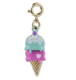 High Intencity Corporation CHARM IT! CHARM IT! Gold Swivel Ice Cream Cone Charm