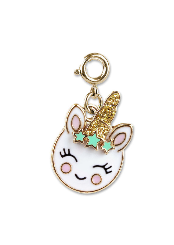 CHARM IT! Gold Unicorn Smiley Charm
