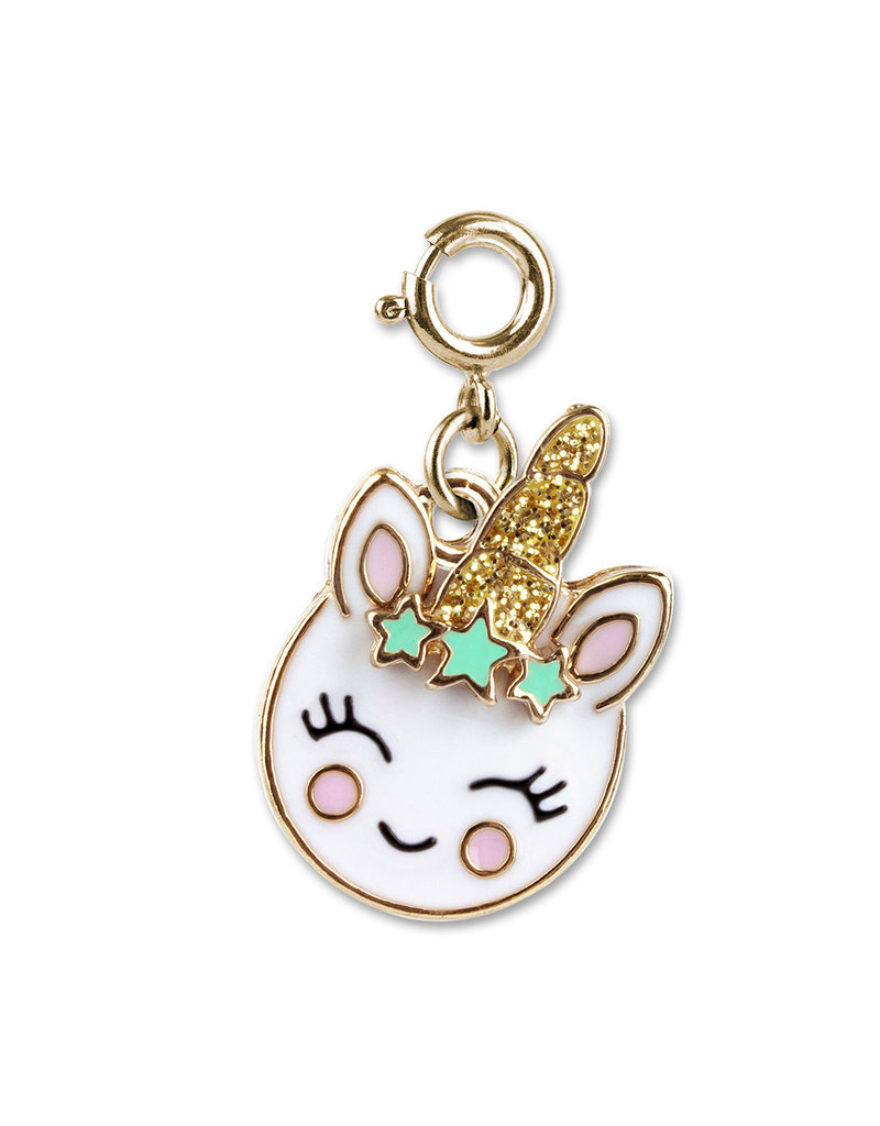 CHARM IT! Gold Unicorn Smiley Charm