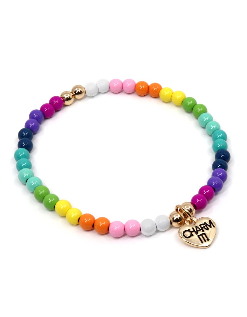 CHARM IT! 4mm Rainbow Stretch Bracelet