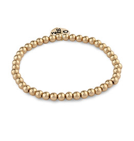 CHARM IT! 4mm Gold Bead Stretch Bracelet