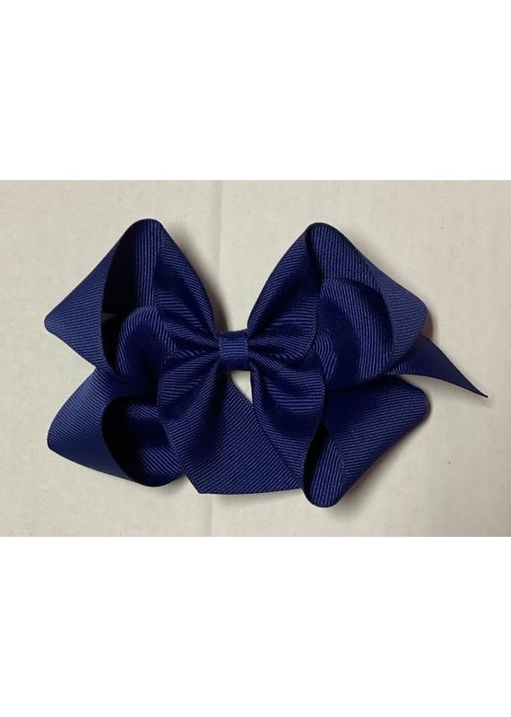 Navy Big (5in) Grosgrain Bow