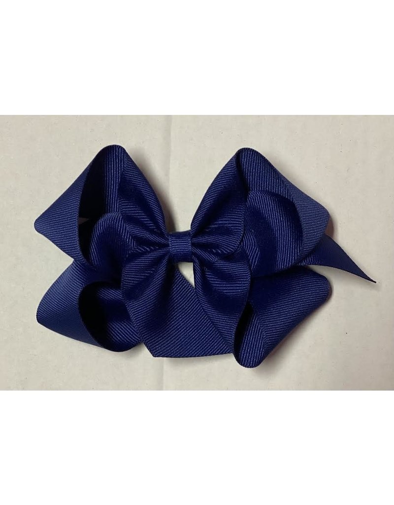 Navy Big (5in) Grosgrain Bow